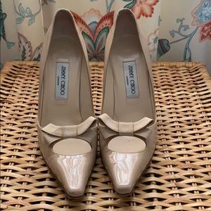 Beige Paten Leather JIMMY CHOO Shoes